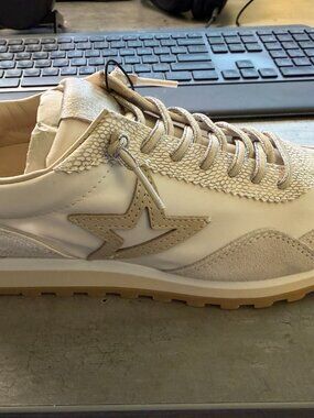 NEW Cetti C-1259 SRA Women’s Sneakers EU 38 Ivory Beige Suede